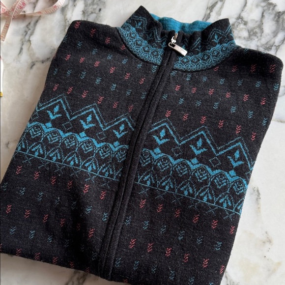 Neve Full Zip-Up Cardigan Sweater 100% Merino Wool Women’s size Medium - Picture 14 of 15